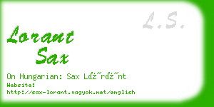 lorant sax business card